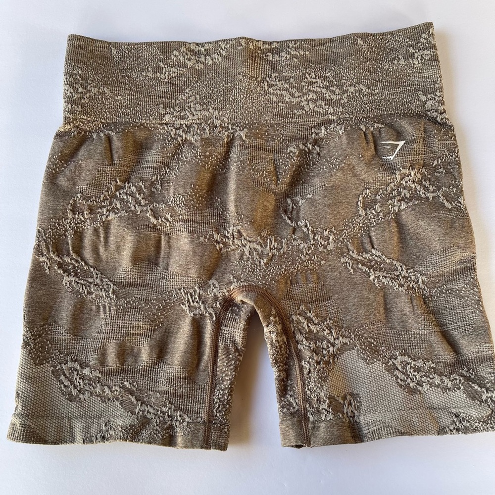 Gymshark Olive Seamless High-Waist Bike Shorts